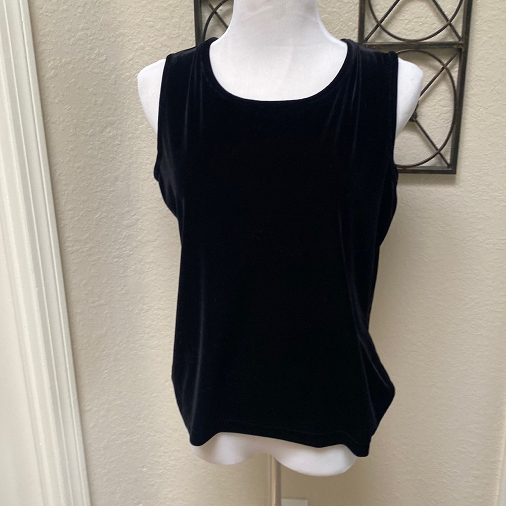 Denim &Co 3 Puce Velvet Tank Jacket Skirt set - Picture 3 of 6